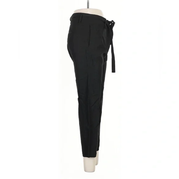 Nili Lotan Slouchy Crop Wrap Tie Belt Linen Blend Pants Trousers Black Sz‎ 6 - Picture 4 of 10
